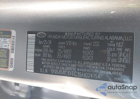 2025 Genesis Gv70 3.5T Awd Sport from USA, damaged, VIN 5NMMCDTC1SH024154